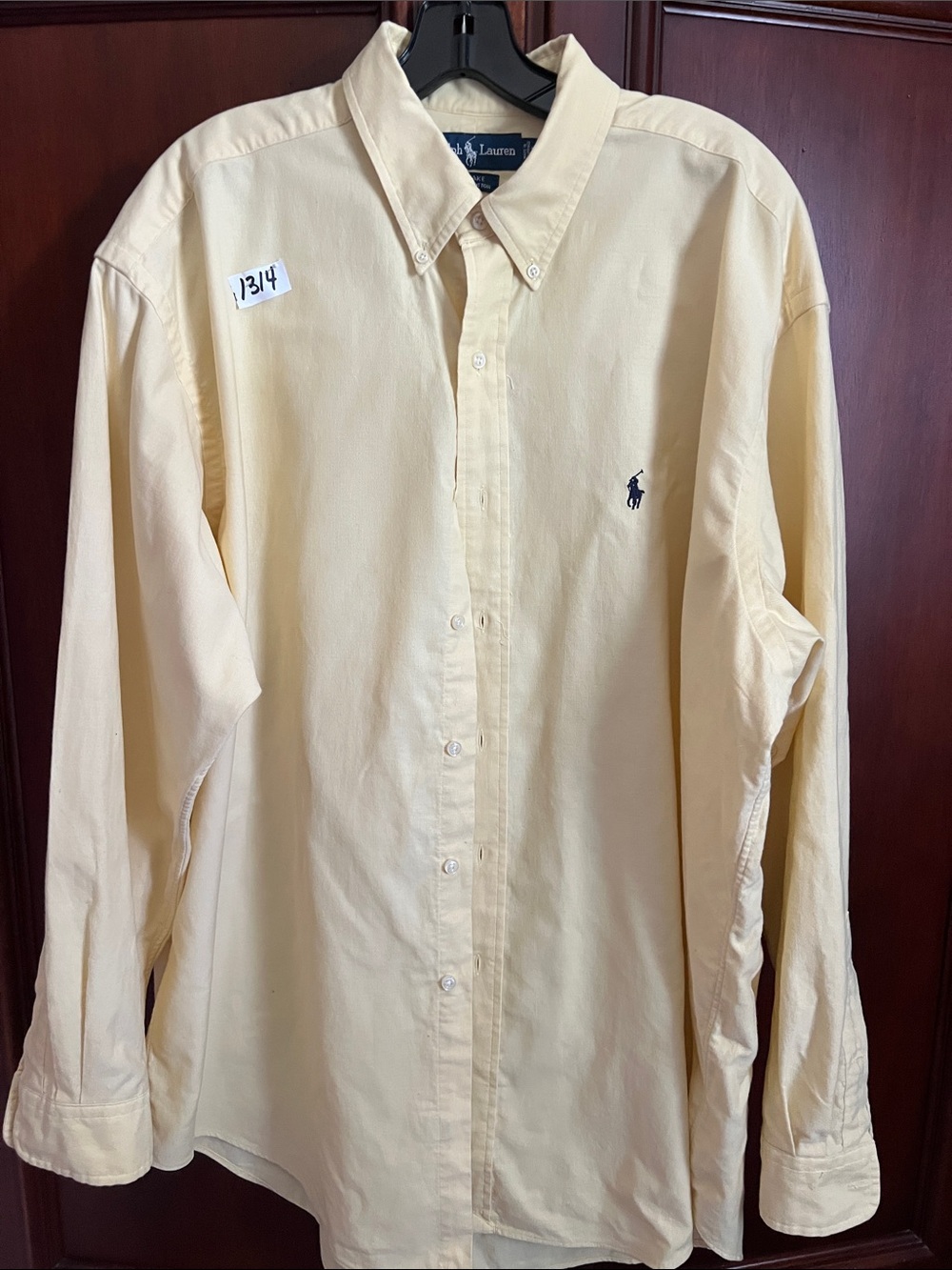 Ralph Lauren Blake Men's Classic Button-Down Bright Yellow Size XL